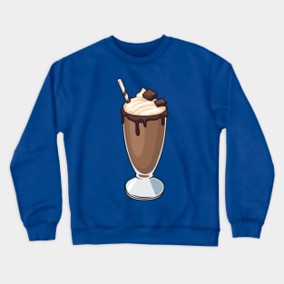 Chocolate milkshake cartoon illustration Crewneck Sweatshirt